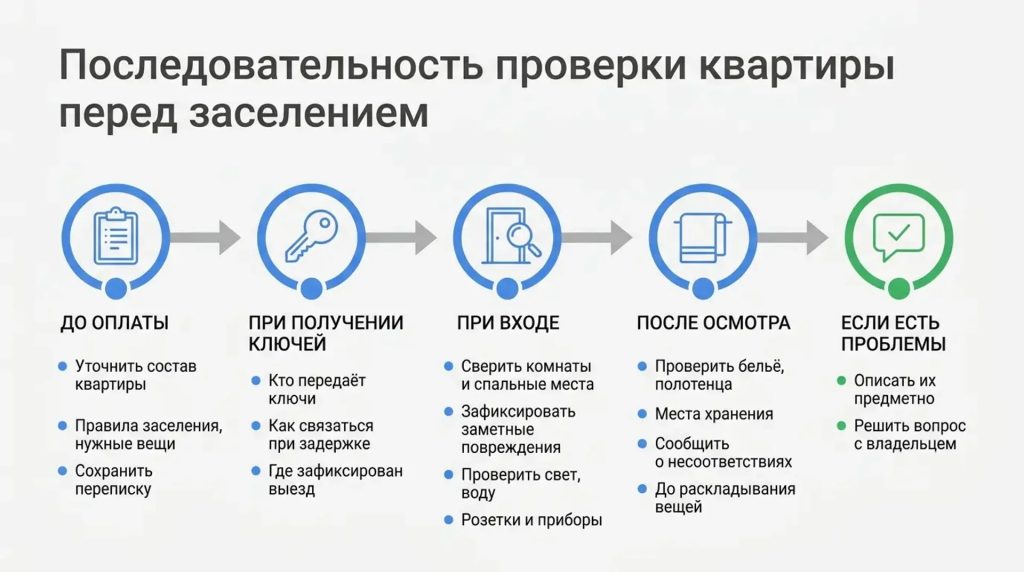 Последоватеотность проверки квартиры перед заселением